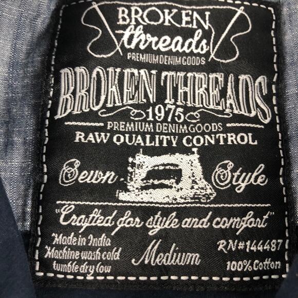 Broken Threads Mens arrow button down shirt Medium - Picture 6 of 7